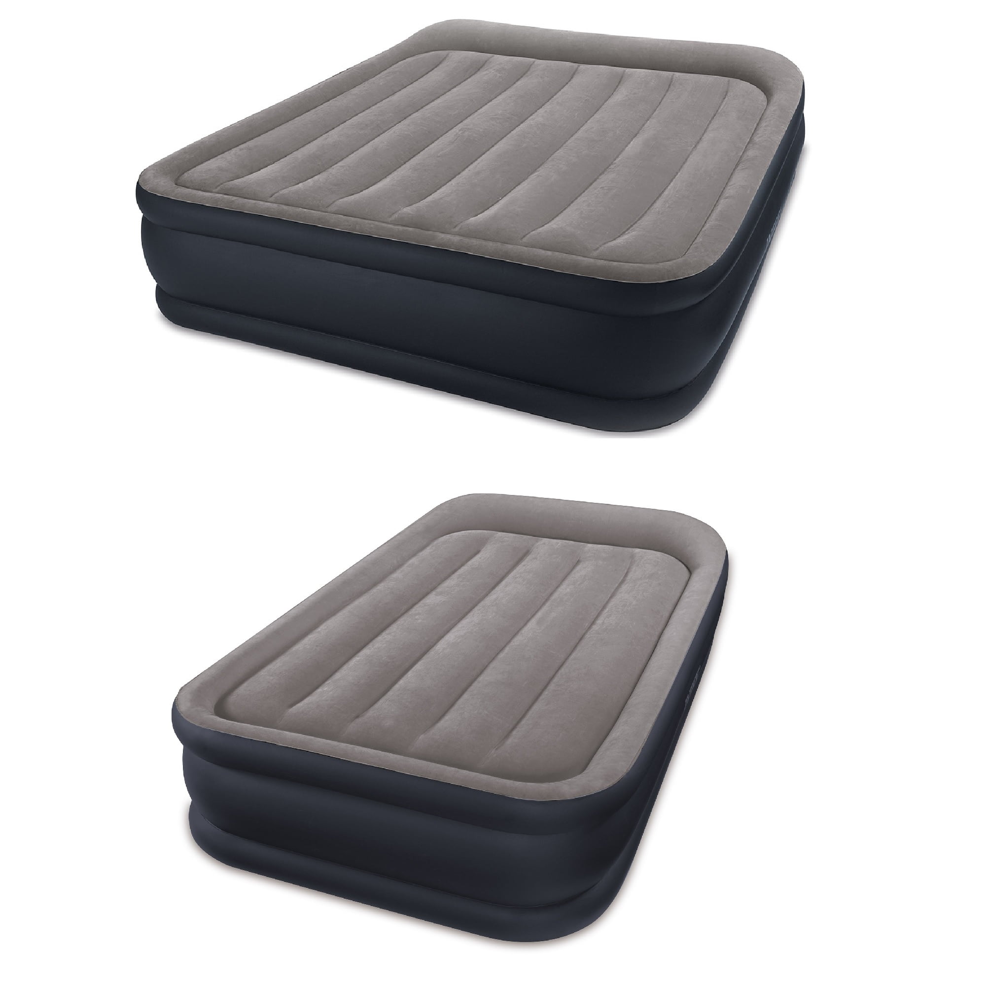 Intex Deluxe Air Bed, Queen & Intex Deluxe Airbed, Twin with Built In