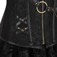 thumbnail image 4 of Grebrafan Blouse Gothique Rétro, Corset en Cuir et Jupe Tutu Ensemble 3 Pcs Femmes TP Noir, 4 of 5