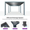 thumbnail image 6 of PURPLE LEAF 11'×21' Outdoor Louvered Pergola with Adjustable Hardtop Roof Patio Pergola Large for Garden Terrace Outdoor Bar, Grey, 6 of 12
