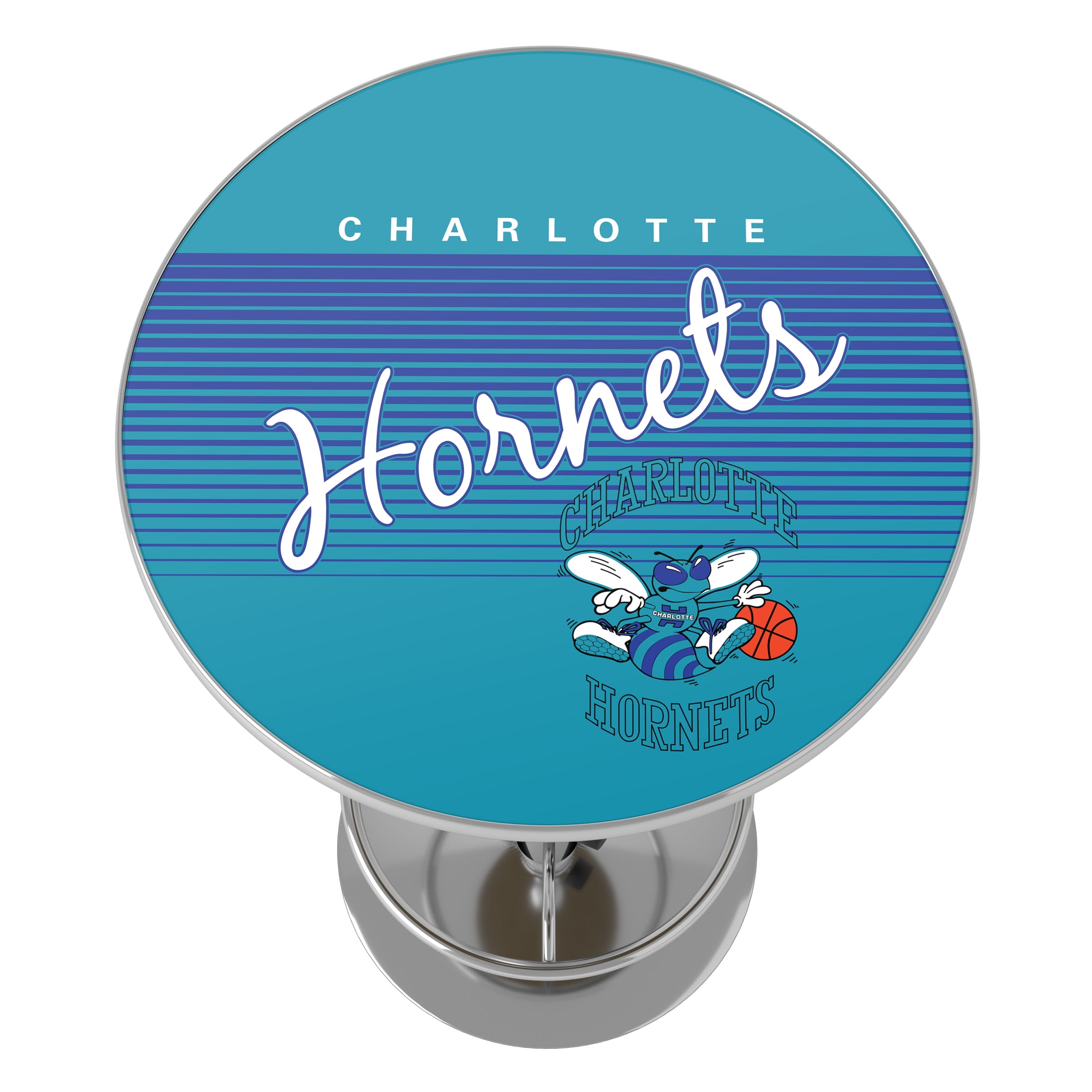 Charlotte Hornets Hardwood Classics Bar Table with Adjustable Footrest and Acrylic Top