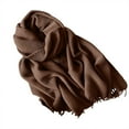 thumbnail image 2 of RXIRUCGD Women's Fashionable Solid Color Fold Soft Skin Friendly Scarf( Coffee ), 2 of 3