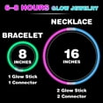 thumbnail image 3 of 200 Ultra Bright Glow Sticks, 8 Inch Glow Sticks Bulk Party Pack, Light Up Sticks for Glow Bracelets, Necklaces, Concerts, Christmas, Party Supplies with  Connectors, 3 of 8