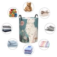 thumbnail image 4 of Balery Celestial Cat And Flowers Cesta de ropa redonda con asas, impermeable, independiente, para ropa, juguetes, dormitorio y familia-Medium, 4 of 6