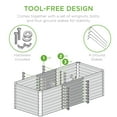 thumbnail image 5 of Best Choice Products 4x2x2FT Steel Garden Bed for Outdoor Planting, Elevated Bed for Vegetables, Herbs - Peacock Blue, 5 of 8