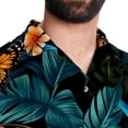 thumbnail image 5 of Flower Butterfly Men's Short Sleeve Spread Collar Beach Shirts Casual Printed Button Down Unisex Summer Tops, 5 of 6