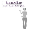 thumbnail image 2 of Bathroom Rules Wash Brush Floss Flush Quote Saying Wall Decal Sticker, 2 of 4