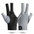 thumbnail image 1 of Open Finger Billiard Pool Gloves Adjustable Sticker Polyester Snooker Billiards Gloves Lightweight Reusable Training Accessories Grey, 1 of 6