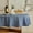 Denim Blue, variant on Waterproof Faux Linen Rustic Farmhouse Table Cloth for Round Table, Texture Wrinkle-free Outdoor Table Cover for Party, Wedding, Picnics, Patio Table (60 Inch, Round (2-4 Seats), Denim Blue)