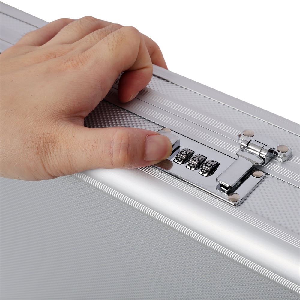Aluminum New Framed Locking Lock Box Hard Storage Carry Case