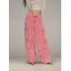 thumbnail image 2 of Nuevos pantalones vaqueros Y2K, pantalones vaqueros estilo retro americano de color rosa con múltiples bolsillos, pantalones vaqueros holgados estilo punk hip hop gótico para mujer, ropa de calle para, 2 of 5
