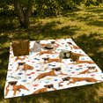 thumbnail image 7 of Playful Boxer Dogs With Toys And Pawprints, Cozy Flannel Blanket with Playful Pet Illustration Print, Housewarming Gift for Boxer Dog Play Enthusiasts, Home Decor for Bedroom and Living Room, 7 of 7