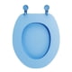 thumbnail image 2 of Asiento de inodoro blanco en forma de O/U, tapa de cierre suave cubierta de asiento de inodoro fija baño, 2 of 11