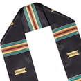 thumbnail image 4 of Jiibva Double Layered Tassel Black Shawl Satin Graduation Ribbon Logo Adult Etiquette Scarf Honor Shoulder Strap, 4 of 7