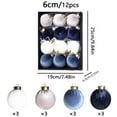 thumbnail image 2 of AuroraX Minimalist Christmas Decoration Set Velvet Plastic 12 Pcs Ball Ornaments Decorative 2.4" Hanging Pastel for Xmas Gifts,Christma Tree Decor, 2 of 4