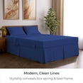 thumbnail image 5 of Mellanni Iconic Collection Pleated Microfiber Bed Skirt 15" Drop, King, Royal Blue, 5 of 7