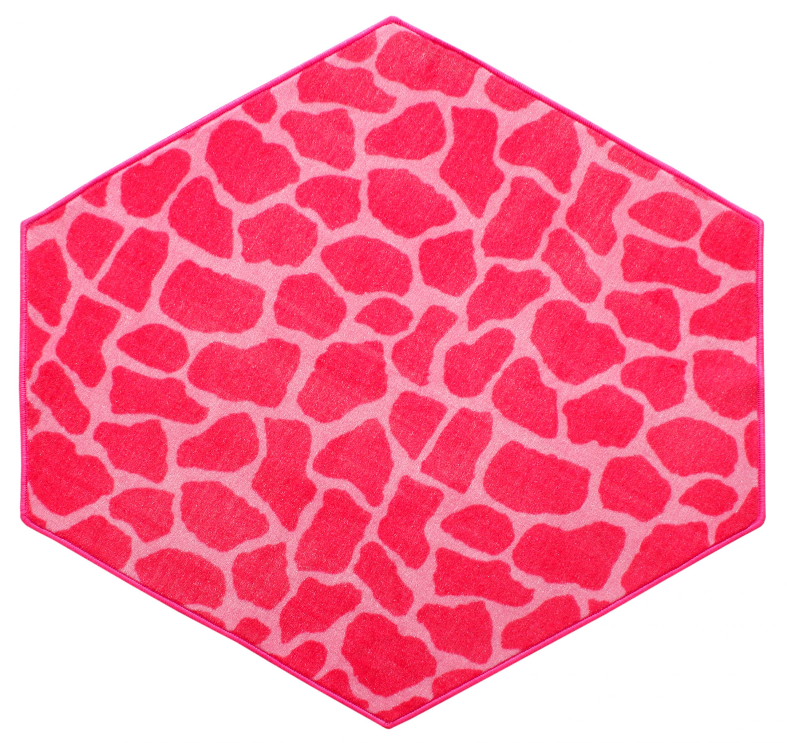 Furnish My Place Animal Print Rug - 7 ft. Hexagon, Giraffe Girly ...