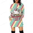 thumbnail image 4 of Vestido con capucha para mujer Primavera Otoño 2024 Sudadera con capucha de manga larga con estampado 3D de HELLO KITTY Sudadera con capucha informal de corte entallado para Navidad para mujer Y2K, 4 of 5