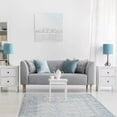 thumbnail image 3 of CAMOTUSE Set of 2 Modern Table Lamps w/Fabric Lamp Shade, Metal Base for Bedroom, Office Blue, 3 of 3