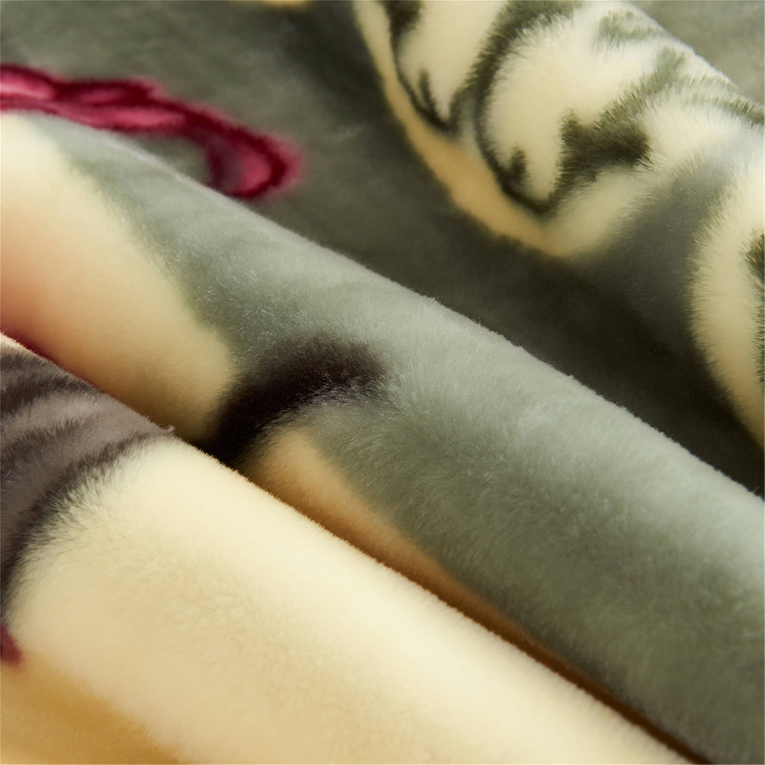 NC Thick Fleece Blanket King Size,10Lbs 2 Ply Faux Mink Bed Blanket For Winter, Green, 85"x93"