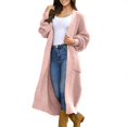 thumbnail image 5 of iHPH7 Long Cardigan Sweaters for Women Travel Sweater Fall Sweaters for Women Fall Clothes Long Sleeve Cardigan for Women Fall Coats Knits Clothing Pink XXL, 5 of 9