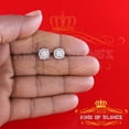 thumbnail image 2 of King of Bling's 925 Sterling Silver 0.35ct Diamond For Women's/ Men's Yellow Stud Round Earrings, 2 of 12