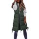 thumbnail image 1 of Women's down vest long sleeveless jacket down packable hooded lightweight coat Yellow XXXL, 1 of 5