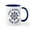 White/Navy Inside, variant on CafePress - Summer East Hampton New York Mugs - 11 oz Ceramic Mug - Novelty Coffee Tea Cup