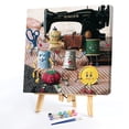 thumbnail image 2 of Cuadros Decorativos Pintado a mano sobre lienzo máquina de coser DIY pintura al óleo por números Kit de dibujo Sywqhk Nuevos Originales, 2 of 9