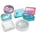 thumbnail image 1 of 2PCS Resin Casting Mold DIY Round Square Shaped Silicone Craft Mold Ashtray Mold, 1 of 10