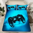 thumbnail image 2 of Manfei 3D Game Console Twin Sheet Sets, Modern Gamepad Lover Twin Fitted Sheet, Teens Kids Boys Girls Flat Sheet, Lightweight Room Decor, 3-Piece, 2 of 7