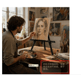thumbnail image 4 of MXG Black Adjustable Aluminum Painting Easel, 17-61in Tabletop & Floor-Standing Display Easel, Poster Stand for Art & Signage, 25lb Capacity,, 4 of 9