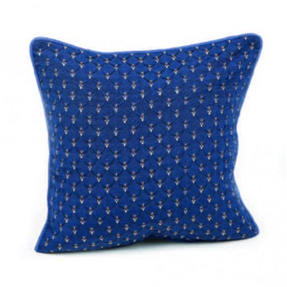 Mr. MJs Trading AG-52352 18 x 18 in. Zip Cushion, Navy Poke