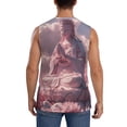 thumbnail image 4 of Fotbe Pink Lotus Buddha Men's Camiseta sin Mangas Estampada para Hombres, Playera Casual para Gimnasio, Entrenamiento, Playa-Large, 4 of 7