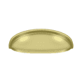 thumbnail image 2 of Deltana K407U3 Elongated Shell Pull 4-1/2" in Polished Brass, 2 of 2