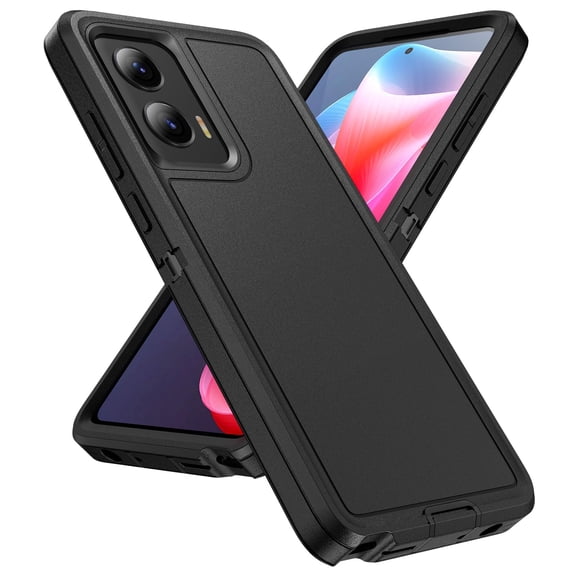 3 in 1 Military Grade Phone Case compatible with Motorola Moto G Stylus 5G 2024, Silicone Heavy Duty Rugged Shockproof Protective Cover