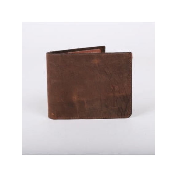 Wallet Leather Men's Cross Brown