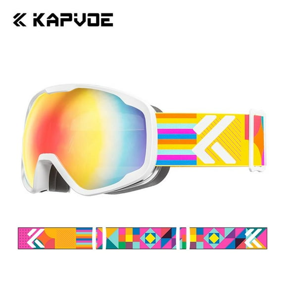 Kapvoe Kids Skiing Glasses Children Snow Goggles teenager Outdoor Sports Glasses Anti-fog Child Snowboard Goggle Skating competition Eyewear UV400 Skiing Glasses