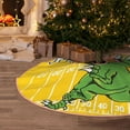 thumbnail image 5 of Daiia T-Rex Playing Football Drawing Merry Christmas Tree Skirt , Xmas Large Lace-up Tree Skirt, Santa Snowflakes Rustic Home Decorations New Year Party Farmhouse Decor-36", 5 of 6