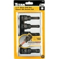 Titan 42925 1/2" Drive Torsion Core SAE Impact Hex Bit Socket Set (5