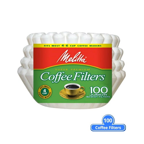 Melitta Junior Coffee Filter 100 Counts (Single-Pack) Basket Coffee Filter 100 Counts - Walmart.com