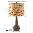 thumbnail image 5 of JONATHAN Y Theodore 21" Rustic Farmhouse Handwoven Water Hyacinth/Resin LED Table Lamp, Brown Wood Finish (Set of 2), JYL4051A-SET2, 5 of 8