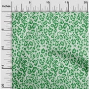 oneOone Georgette Viscose Green Fabric Animal Skin Quilting Supplies Print Sewing Fabric By The Yard 42 Inch Wide-MTW