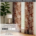 thumbnail image 6 of Vargottam Cotton Curtains for Windows - 3-in-1 Rod Pocket/Back Tab Short Window Drapes - Light Filtering Cotton Panels - Set of 2, 52"x63" - Fruits Pattern (Brown), 6 of 8