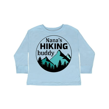 

Inktastic Nana s Hiking Buddy with Mountains and Trees Gift Toddler Boy or Toddler Girl Long Sleeve T-Shirt