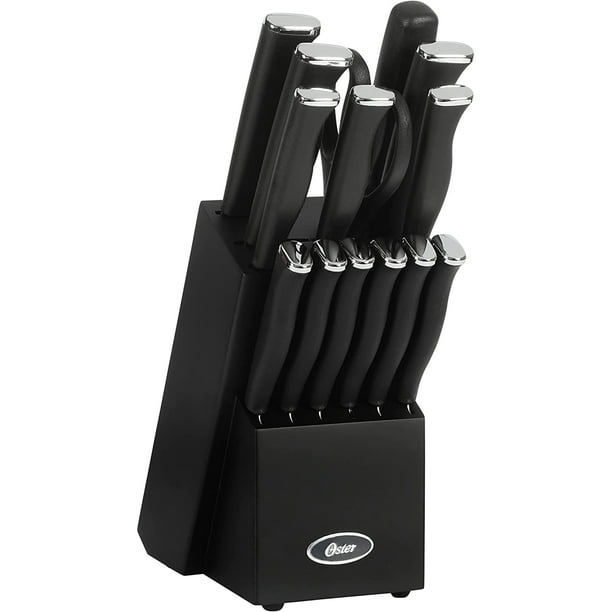 Juego de bloques de cuchillos para cubiertos Oster Langmore, 15 piezas, acero inoxidable