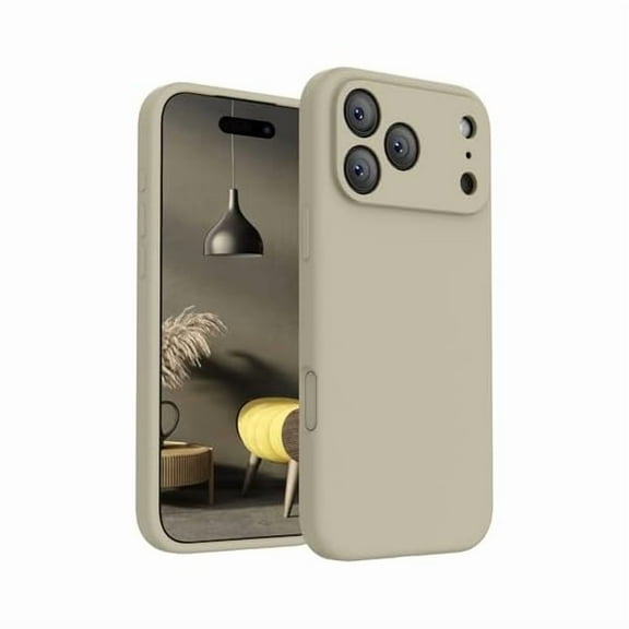ZHU997 Magnetic for iPhone 17 Pro Max Case, Compatible with MagSafe, [Integrated Silicone Camera Control Button] [Camera Protection] Anti-Scratch Microfiber Lining Phone Case, 6.9", Khaki