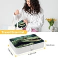thumbnail image 5 of Crocodile PU Leather Jewelry Organizer Box Necklace Holder with Removable Compartment - Portable, 5 of 6