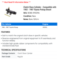 thumbnail image 2 of Clutch Cylinder - Compatible with 1983 - 1987 Toyota Pickup Diesel 1984 1985 1986, 2 of 2