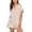 Khaki, variant on Clearance! Ohufall Jumpsuits for Women, Fashion Solid V-Neck Ladies Casual Short Sleeve Button Mini Jumpsuit Overalls Women, Rompers for Women, Onesie for Women Clearance
