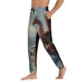 thumbnail image 3 of Honeii Red Dragon Mountain Sunrise Print Mens Jogger Sweatpants, Men's Lounge Pants with Pockets-3X-Large, 3 of 5